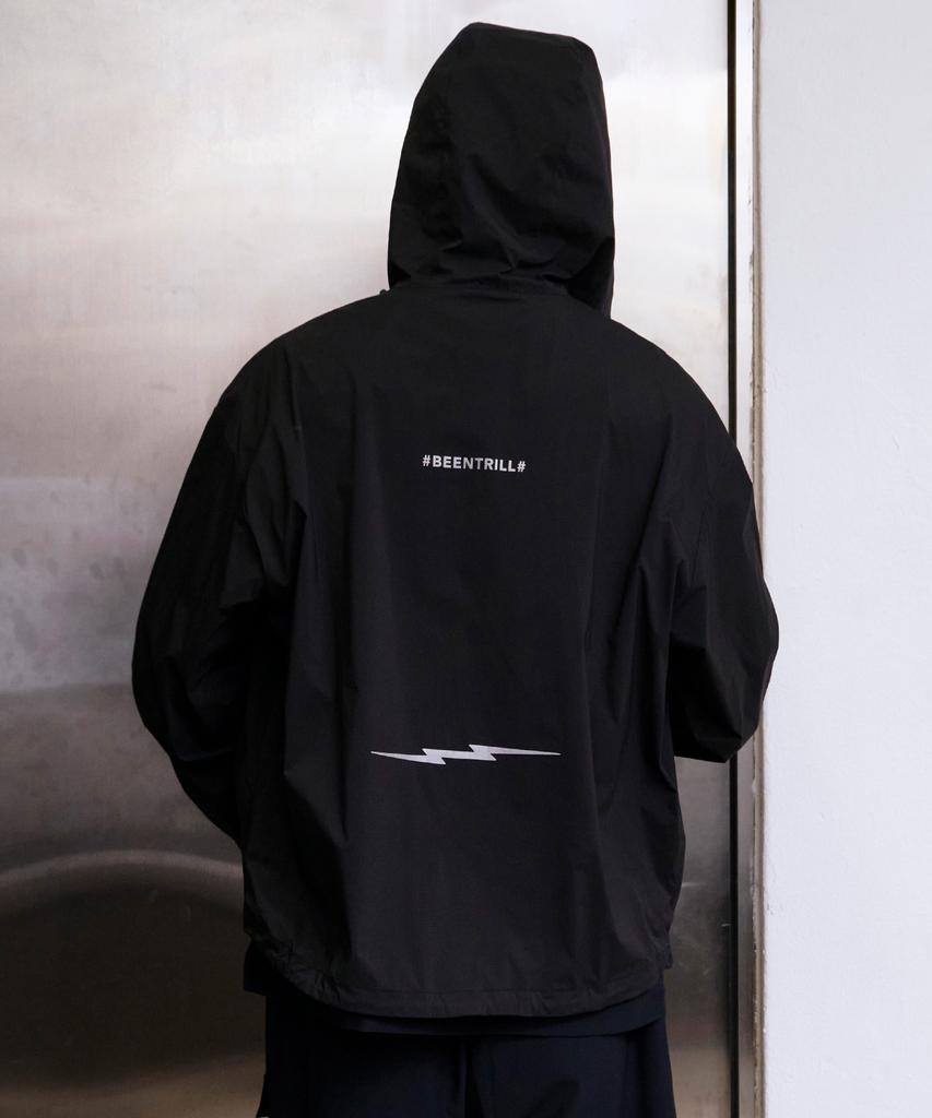 Beentrill [Beentrill X Electric] Tech Oversized Windbreaker (Schwarz)