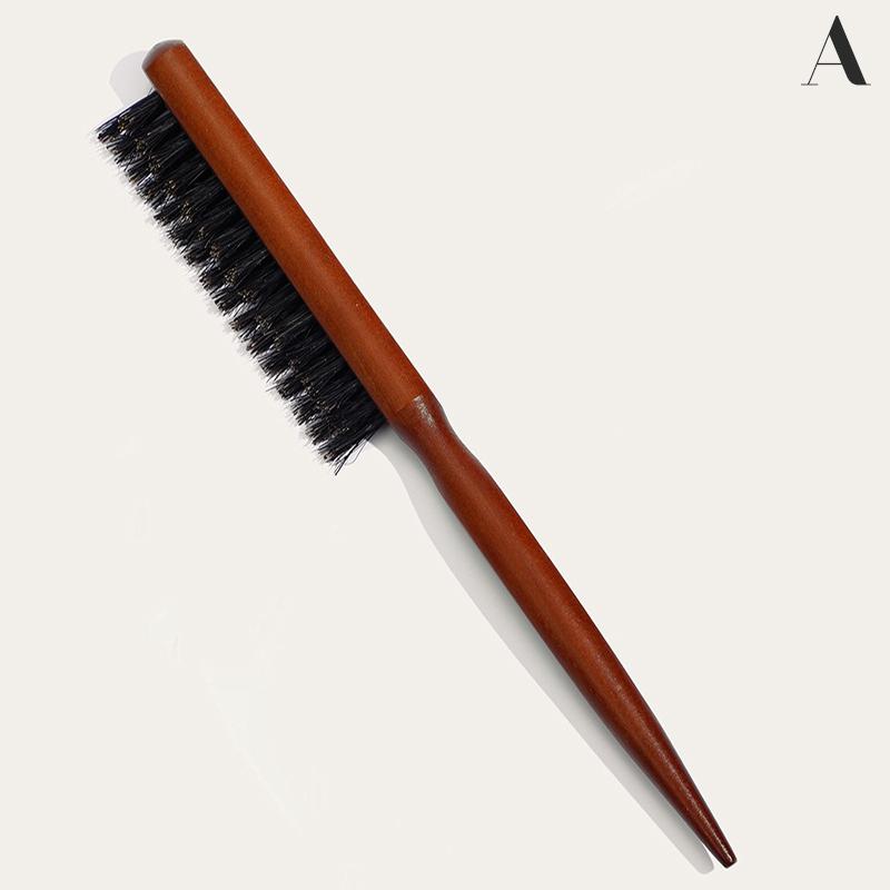 Salon Teasing Back Hair Diy Brushes Boar Bristle Wood Slim Line Comb Hairbrush Extension Hairdressing Professional Styling Tools