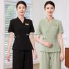 Women's Thai Massage Technician Uniform – Two-Piece Workwear Set for Beauticians and Foot Massage