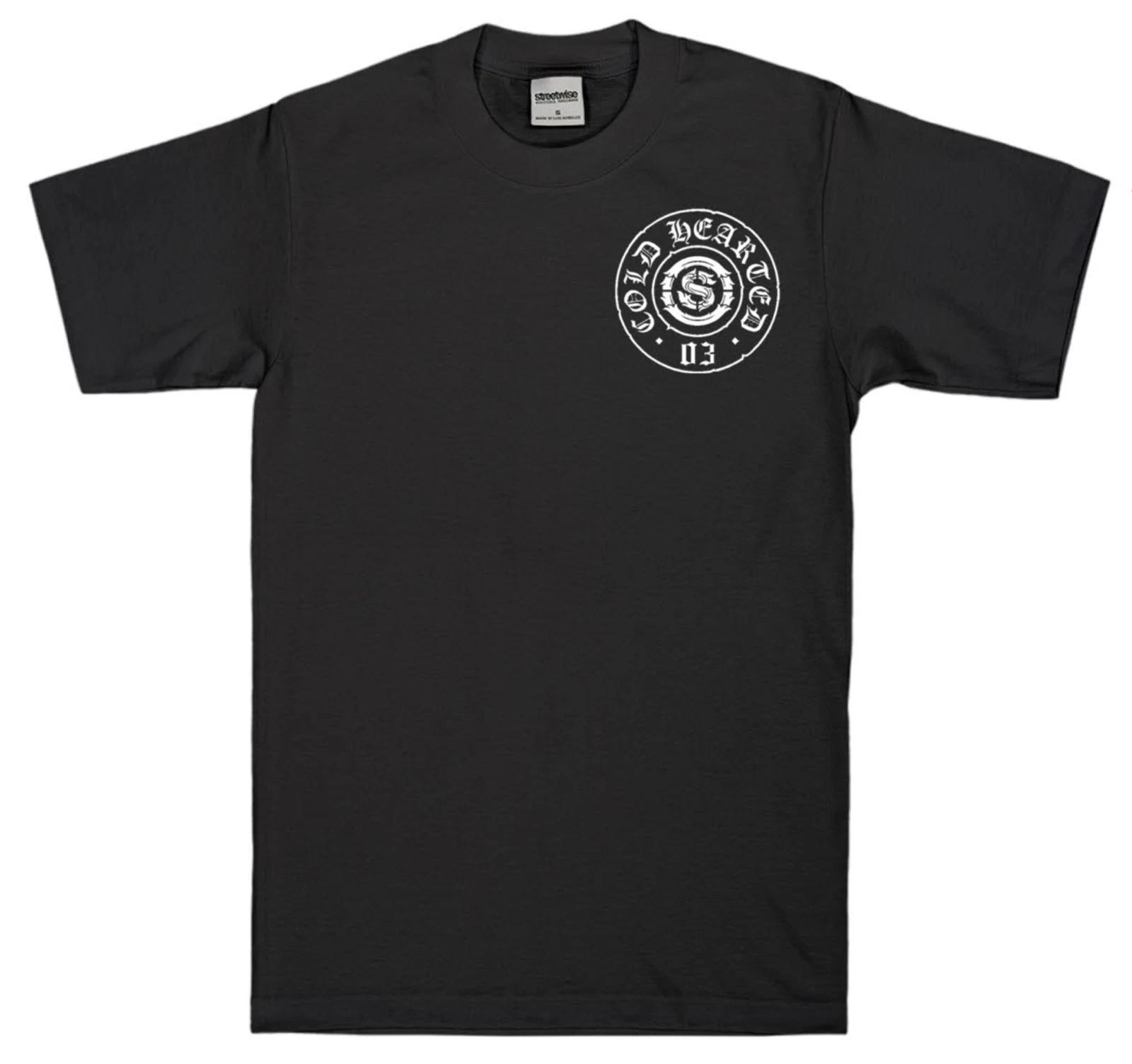Streetwise Cold Hearted Graphic T-Shirt Black M-L-XL-2XL-3XL-4XL-5XL L