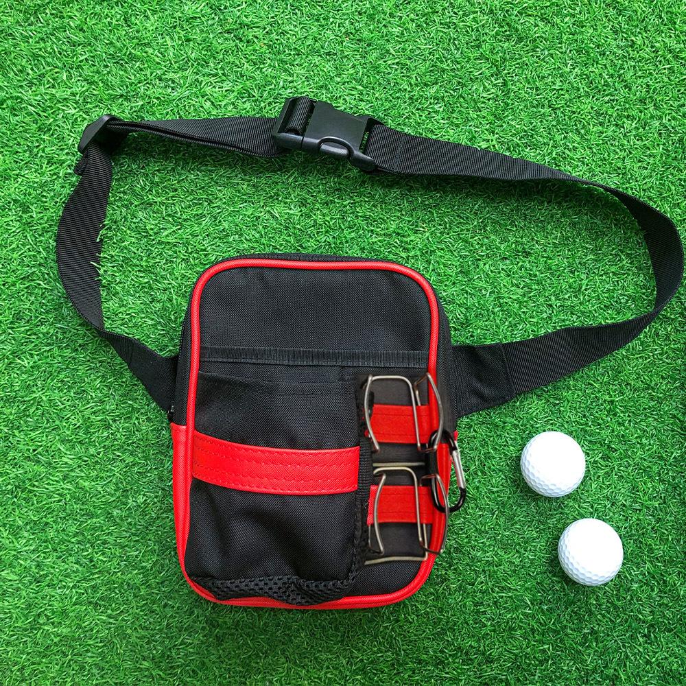 Kaiersn Lightweight Foldable Durable Nylon Golf Stand Bag Portable Waterproof Large Capacity Ball Accessories Equipment красный