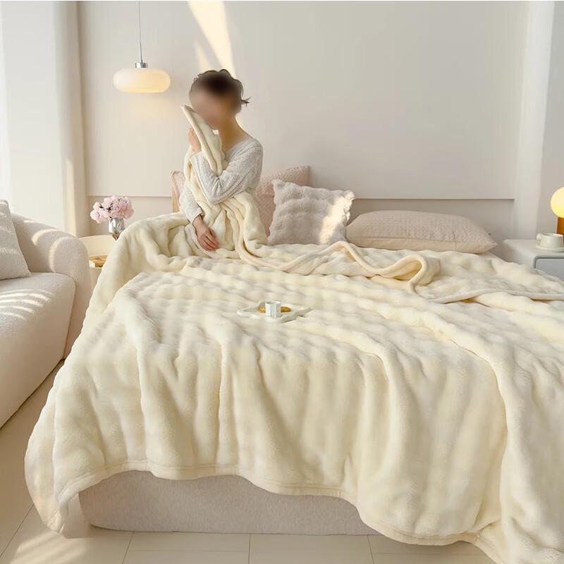 Thickened Milk Velvet Rabbit Fleece Throw Blanket
