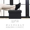 [BLKP] Pearl Metal Storage Stool Box with Lid, Ottoman Chair, Folding, Small, Black, N-7899