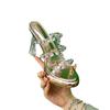 2024 Sommer Transparente Kristallferse Hausschuhe Sexy Runde Zehe High Heel Plateau Hausschuhe Strass Peep Toe Party Slides