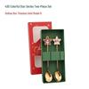 Christmas Cartoon Stainless Steel Spoon & Fork Set – Festive Cutlery with Gift Box