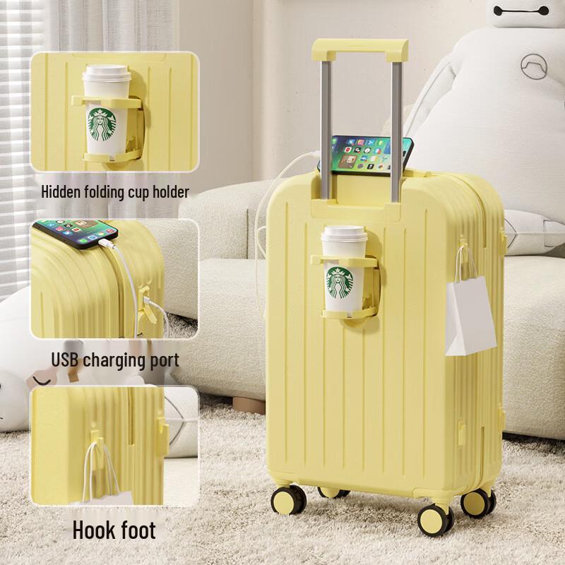 Kuaichi 26-inch Travel Suitcase with Cup Holder