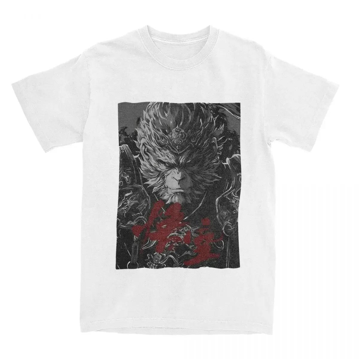 

Винтажная черная футболка Myth Wukong New Game для мужчин и женщин с круглым вырезом, хлопковая футболка с коротким рукавом и мифологией, классические топы XXXXXL белый