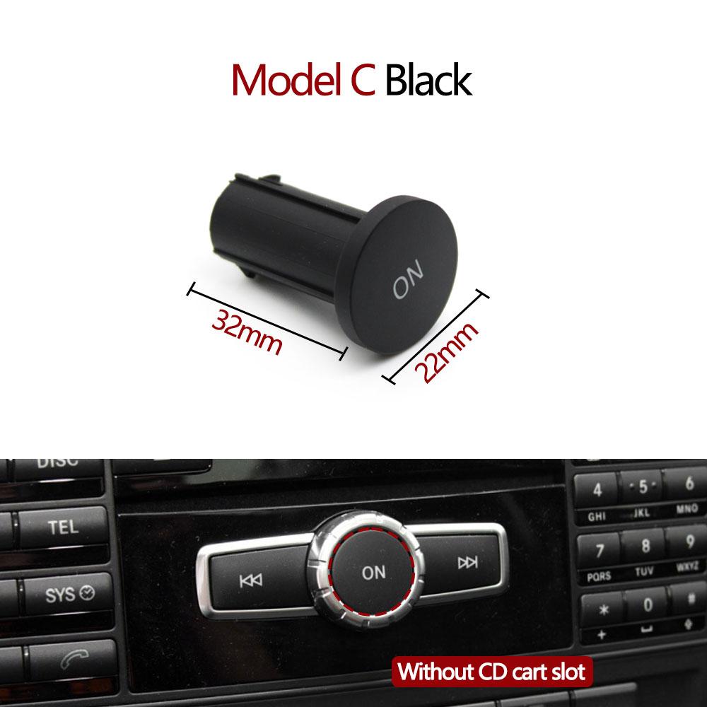 Car Console Radio CD Player Control Switch Knob ON Button Cover Replacement For Benz A C E GLK GLA ML GL CLS W176 W246 W156 W204