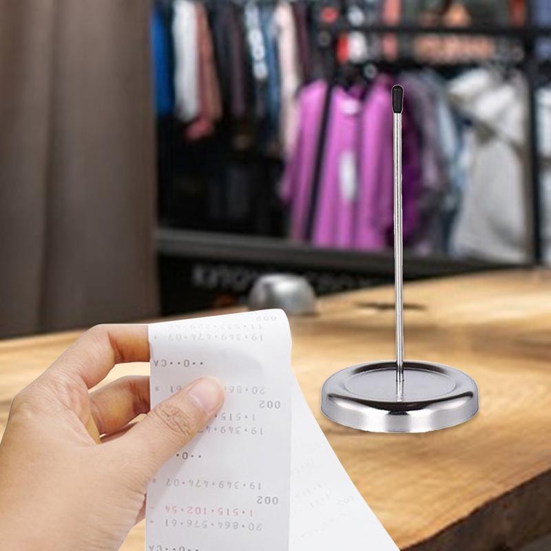 Multifunctional Metal Bill Fork Safe Ticket Stabber Protective Bill Metal Fork Storage Equipment for Hotel Restaurant Supplies