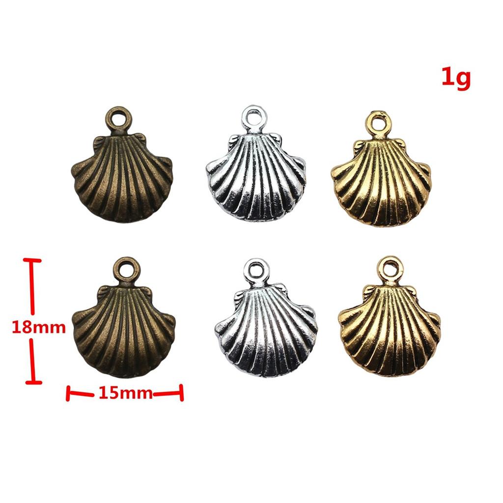 Shell Charms Multi Color Alloy Pendants For Beach Themed DIY Jewelry Accessories