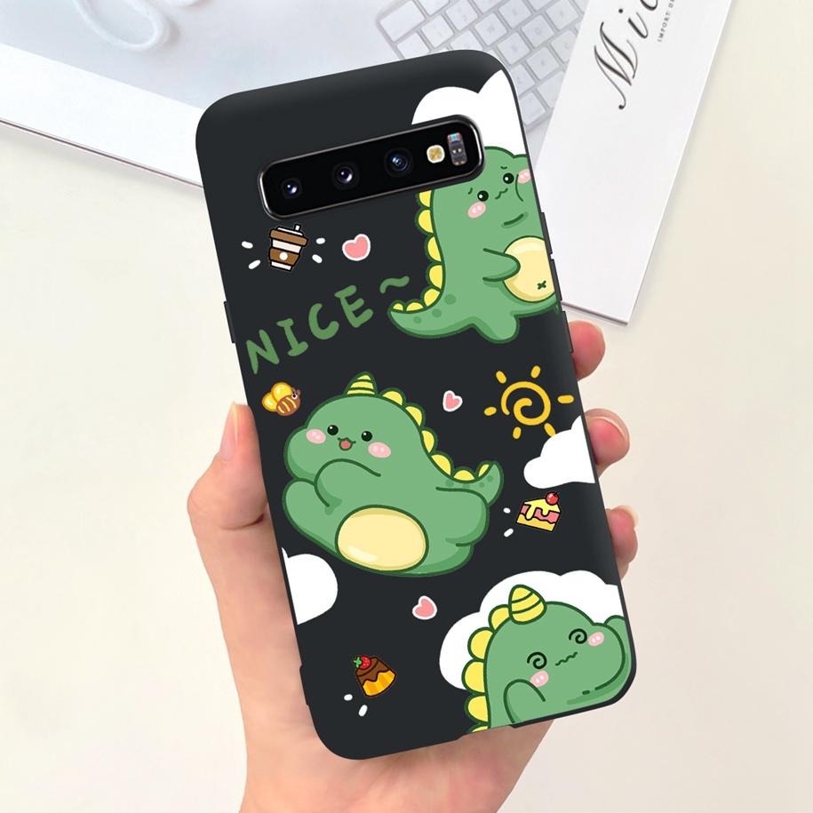 For Samsung S10 Plus SM-G975F Case Cute Dinosaur Duck Cartoon Soft Silicone Phone Cover For Samsung Galaxy S10 S10e G973F Bumper