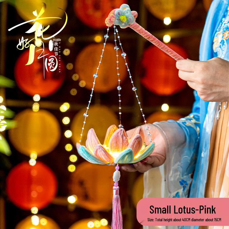 

Handmade DIY Mid-Autumn Festival Hanfu Rabbit Lotus Lantern Kit for Kids diy material package