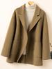 Women's 100% Wool Double-Faced Cashmere Mid-Length Coat - Versatile, High-End Suit Jacket for Petite Sizes