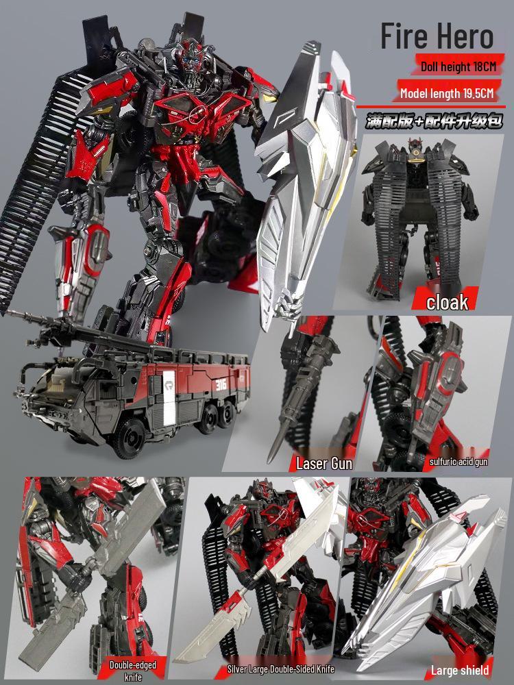 Baiwei Deformation Toy Yu Tian Di Fiery Hero Fire Truck Robot Model
