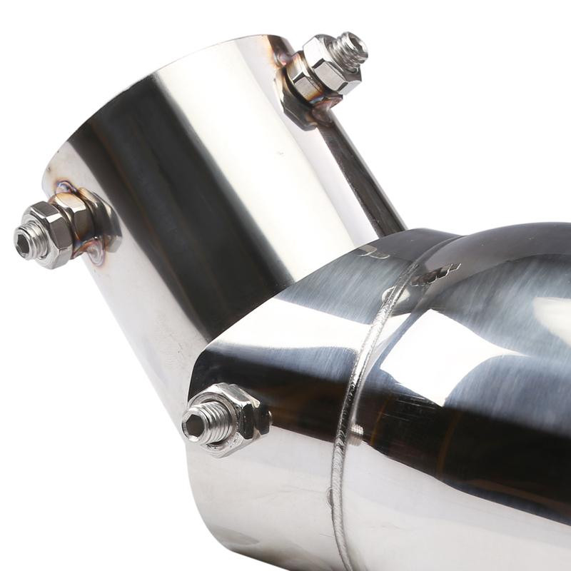 Stainless Steel Exhaust Tip 63mm/3.5"89mm Adjustable Universal Fit for Car SUV Single Rolled Edge Exhaust Pipe Tip with Bolt-On