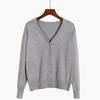 Women's Spring and Fall Cropped Cardigan Clothing Blouses Long Sleeve Korean Knitted Sweater