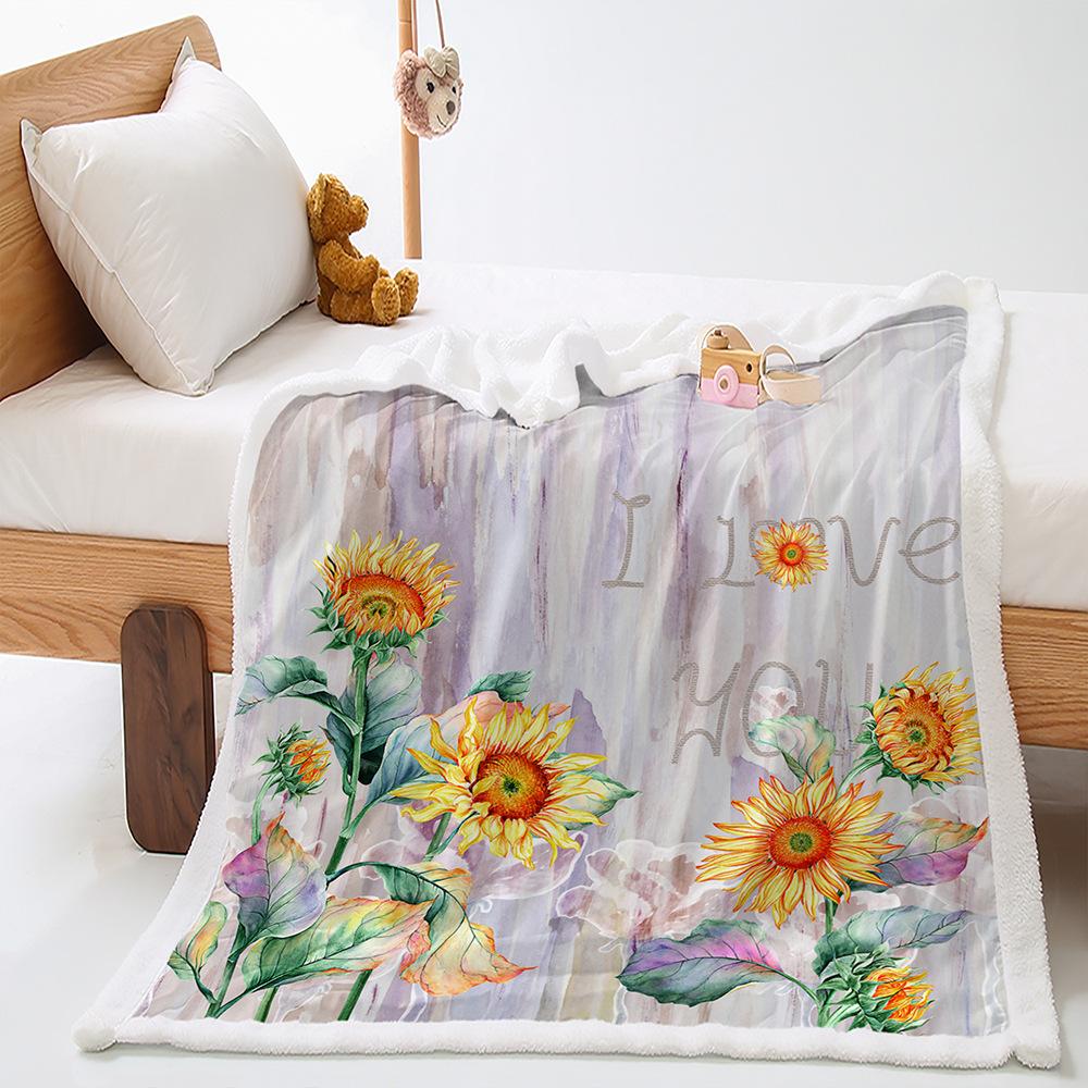 Blanket Flower European Vintage Blanket Lamb Fleece Crystal Fleece Blanket Blanket Universal In All Seasons