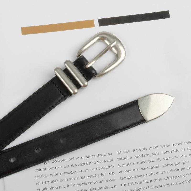 Vier Jahreszeiten Verfügbar Neuer Damen Gürtel Leder Rindsleder Hose Mit Vielseitigem Retro Gürtel Kombiniert Mit Lässigen Jeans Damenstil