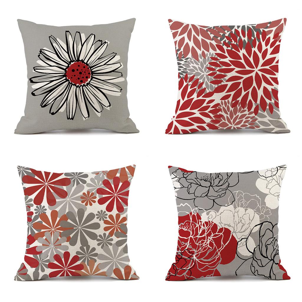 Outdoor Waterproof Cushion Cover 45X45 Floral Pillowcover Decorative Sofa Cushions Throw Pillows Pillowcase