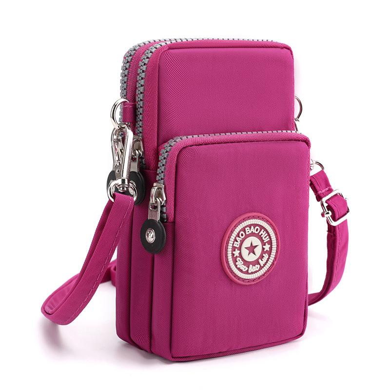 Korean Style Crossbody Phone Bag – Women's Fabric Pouch, Neck Hanging Sports Armband, Vertical Wrist Coin Purse