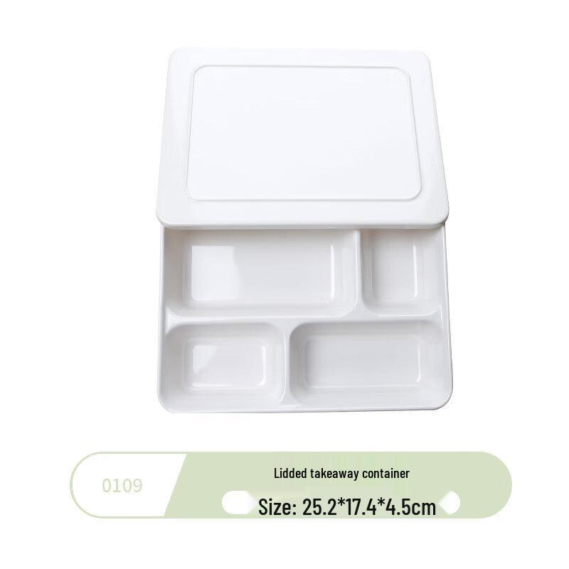 

WUWOH Durable Melamine Round Meal Plate with Lid
