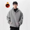 Unisex Heavyweight Half-Zip Hoodie: Trendy High-Street Design for Autumn/Winter