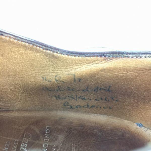 80er-90er Vintage Church's Three Cities Wingtip Businessschuhe Braun Größe 11B / 27,5-28,5cm Herren(GEBRAUCHT)