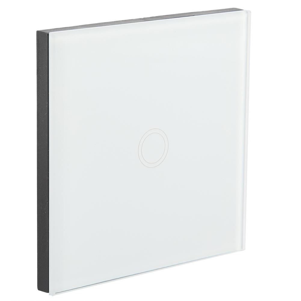 1-fach gehärtetes Glaspanel Smart Touch Schalter mit drahtloser Fernbedienung  (Weiß)