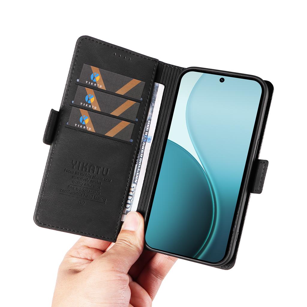 For Oppo Reno14 Pro 5G (China)/Oppo Reno14 Pro 5G (Global) Leather Case YIKATU YK-005 Skin-touch Feeling Wallet Phone Cover