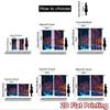 2D flat printing 2pcs Curtain Amusement park night Ferris wheel Digital Printed Polyester Drapes Family Party for All Occasions