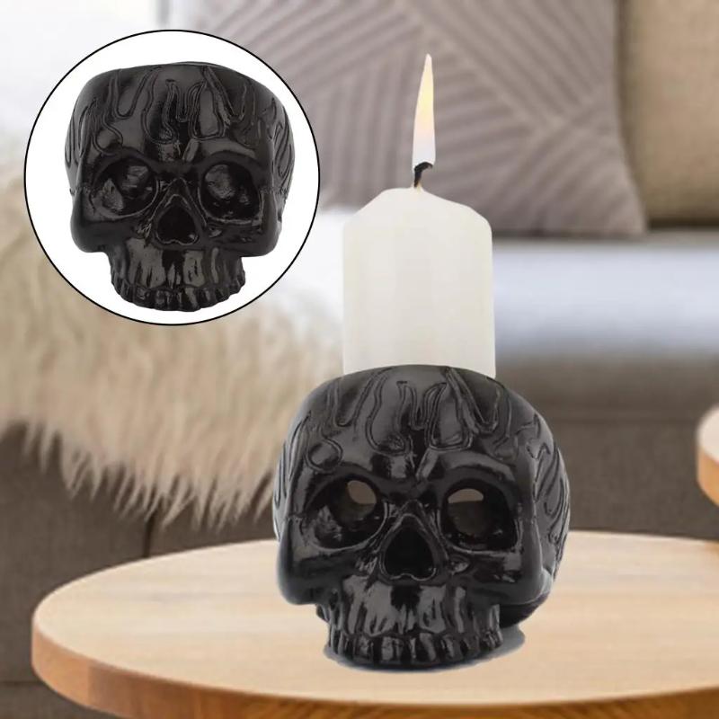 black color Candle Holder Candlestick Figurine Halloween christmas