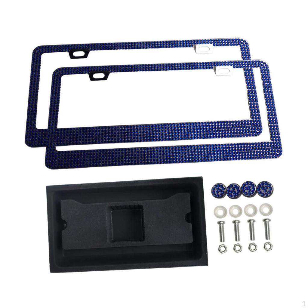 2 Pack Car License Plate Holder for Women in Durable Stainless Steel