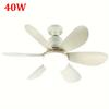 30W/40W Ceiling Fan with Remote Control LED Light Fan E27 Base, Intelligent Silent Ceiling Fan for Bedroom and Living Room