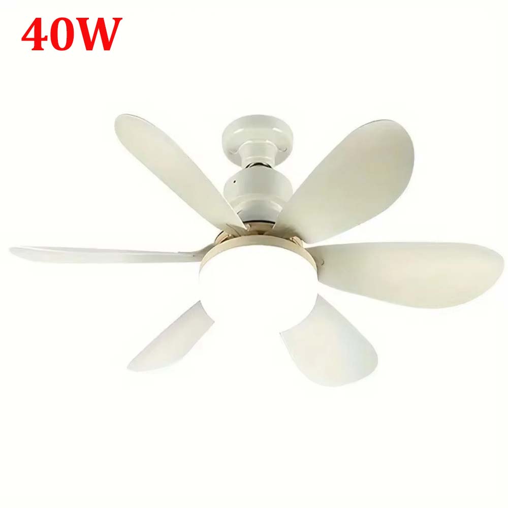 30W/40W Ceiling Fan with Remote Control LED Light Fan E27 Base, Intelligent Silent Ceiling Fan for Bedroom and Living Room