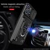 Armor Camera Protect Card Slot Ring Case For iPhone 14 13 12 11 Samsung Galaxy A53 A23 S22 S21 Redmi 10C OPPO Realme A54 A94 Vivo V23E Moto G200 Cover