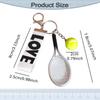 Tennis Racket Ball Keychain Chain Pendant for