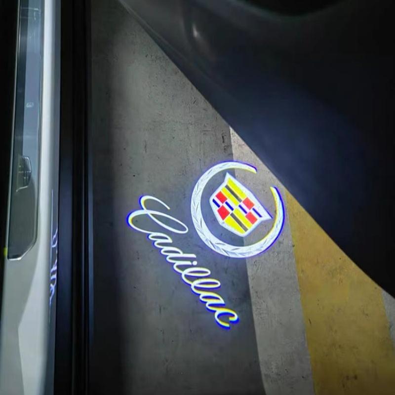 LED Lamp Shadow Projector for Cadillac Car LED Car Logo Lamp Door Shadow Light SRX XT4 XT5 XT6 ATS XTS CTS CT6 Car Accessories