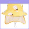 Summer Kids Sun Hat With Wide Brim And Neck Cover For Outdoor Protection