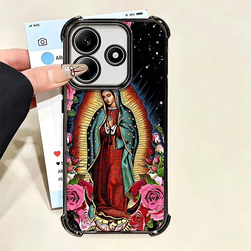 Virgen Mary Virgin De Guadalupe Soft Phone Case For Xiaomi Poco X7 X8 Pro Max X6 X5 X3 F8 Ultra F7 M8 M7 M5S Redmi 15C 15A 15 14