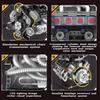 Moc Electric Rc New Creative App Control V8 Engine Led Model Building Blocks Children'S Puzzle Toy Birthday Gift