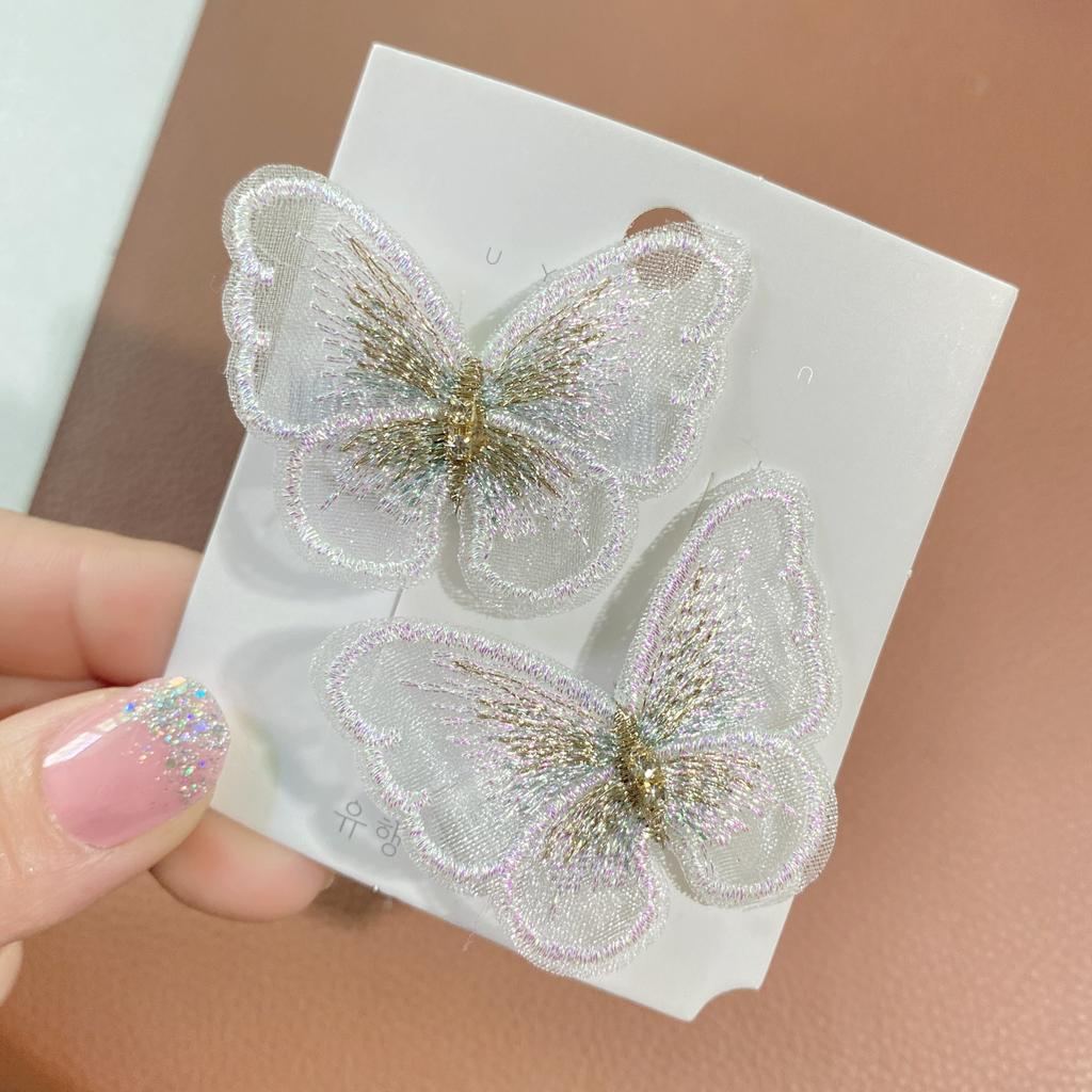 Bunte Schmetterlings-Haarnadeln, Mädchen-Haarspangen, Haarspangen, Damen, süßes Haarschmuck, Regenbogen-Kopfbedeckung, modischer Haarschmuck