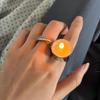 Adjustable Finger Rings Unique Candle Shape Bands Colorful Specular Rings Accessory for Women Fashionable Jewelry