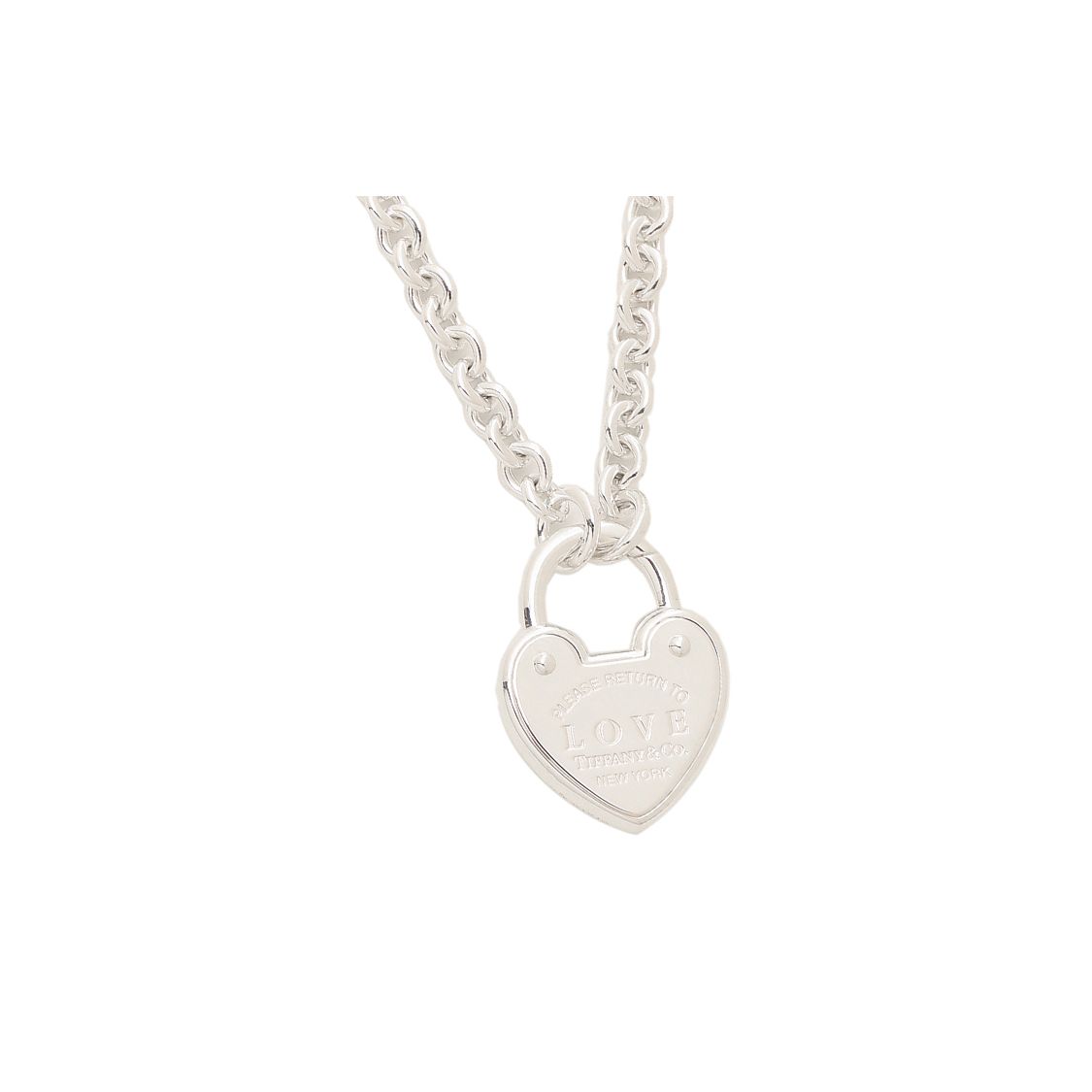 

Tiffany & Co. Серія Замок Кулон-серце Намисто зі срібла 925 проби Жіноче намисто 36340428 F,Silver