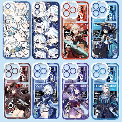 Cartoon Genshin Impact Furina Clear Case For Motorola Moto G22 G30 G52 G32 G73 G72 G71 G53 G60S G9 Play Plus EDGE 40 PRO Cover