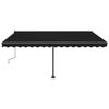 VidaXL Manual Retractable Awning with LED 450x300 Cm Anthracite 3069764