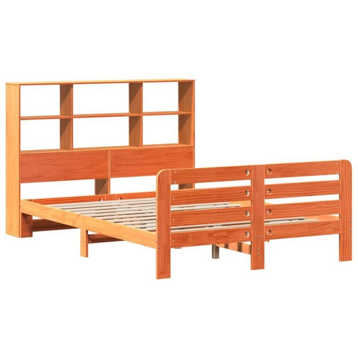 VidaXL Cadre de lit sans matelas cire marron 120x200cm bois pin massif 3309922