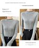 Women's Slim-Fit Half-High Collar Knitted Sweater for Autumn/Winter - Versatile and Comfortable