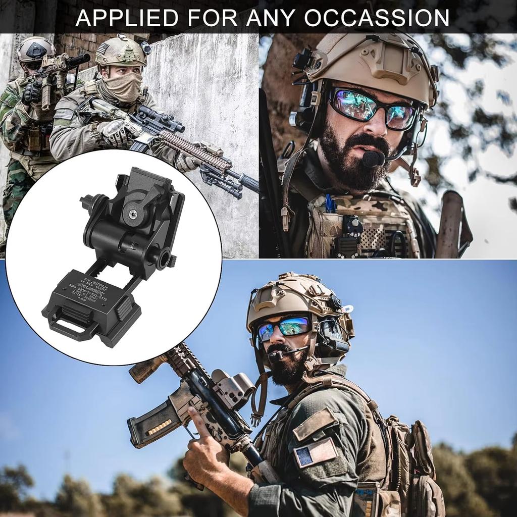 L4G24 NVG Helmet Metal/Nylon Mount Holder Night Vision Goggles Mount Outdoor Sport Tactical Helmet Bracket For PVS15/18