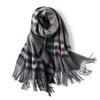 Milk camel pure wool scarf women's autumn and winter versatile thickened cashmere scarf new shawl dual-purpose