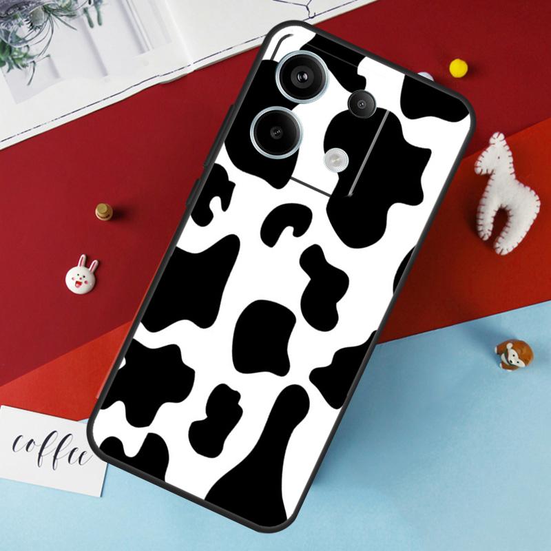 White Black Cow Print Case For Xiaomi Redmi Note 13 Pro 14 12 11 10 15 Pro Plus Redmi 10C 12C 13C 14C 15C 15 Cover